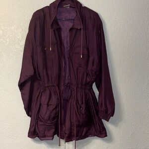 Elegant Women's Utility Jacket in Deep Purple